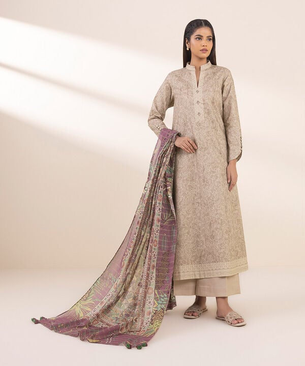 Sapphire 3 Piece Custom Stitched Suit - Beige - LB29312