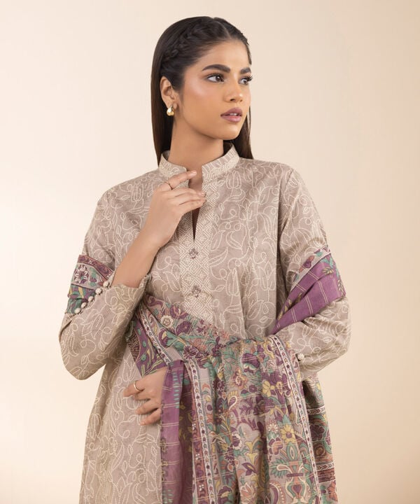 Sapphire 3 Piece Custom Stitched Suit - Beige - LB29312