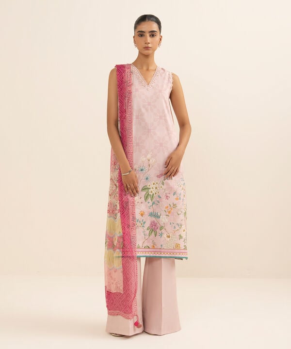 Sapphire 3 Piece Custom Stitched Suit - Pink - LB30594