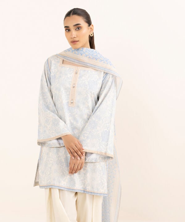 Sapphire 3 Piece Custom Stitched Suit - White - LB30730
