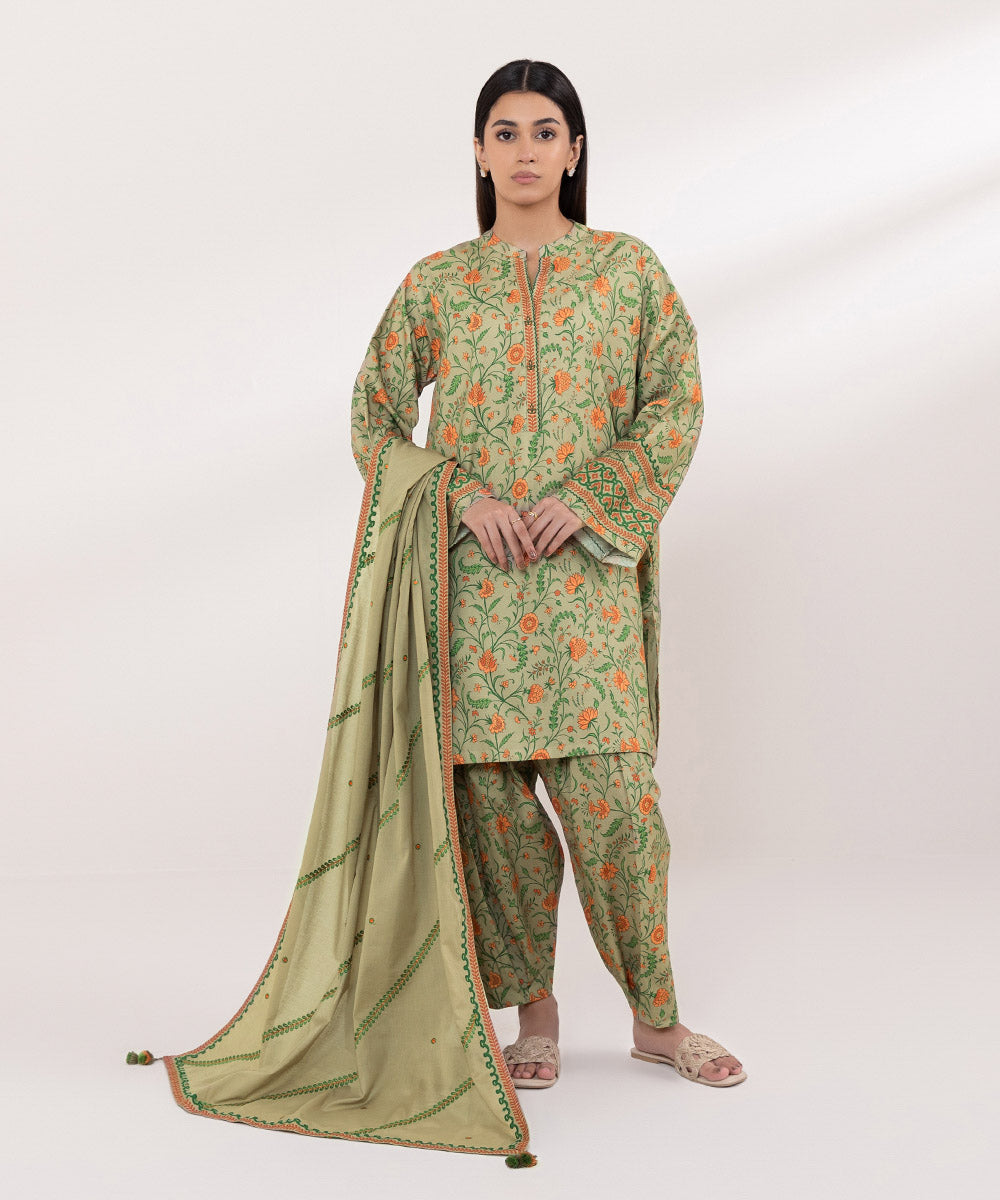 Sapphire 3 Piece Custom Stitched Suit - Green - LB287613