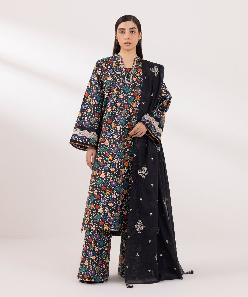 Sapphire 3 Piece Custom Stitched Suit - Black - LB287641