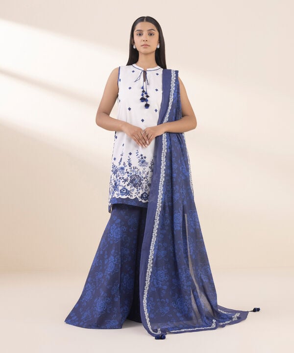 Sapphire 3 Piece Custom Stitched Suit - Blue - LB29313