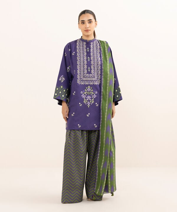 Sapphire 3 Piece Custom Stitched Suit - Purple - LB30723