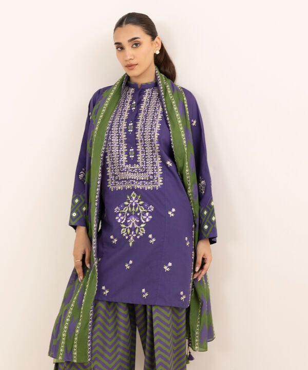 Sapphire 3 Piece Custom Stitched Suit - Purple - LB30723