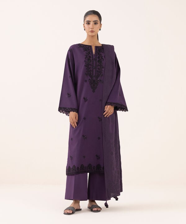Sapphire 3 Piece Custom Stitched Suit - Purple - LB30759