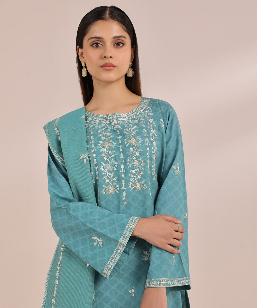 Sapphire 3 Piece Custom Stitched Suit - Blue - LB287686