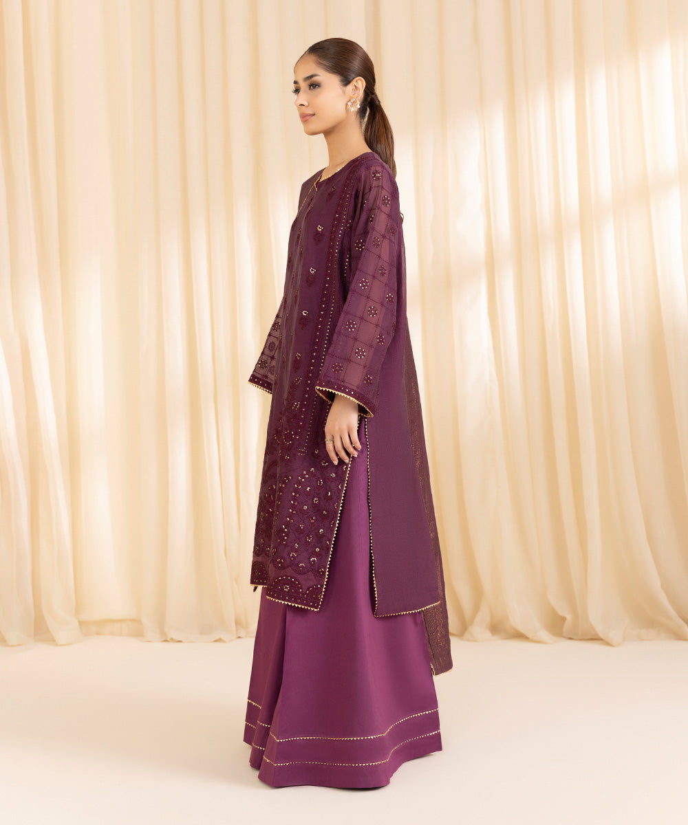 Sapphire 3 Piece Custom Stitched Suit - Purple - LB288731