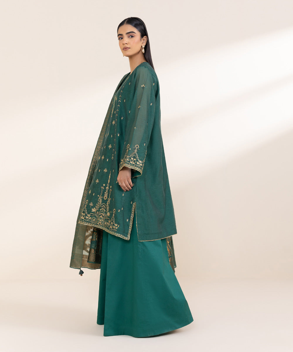 Sapphire 3 Piece Custom Stitched Suit - Green - LB288659