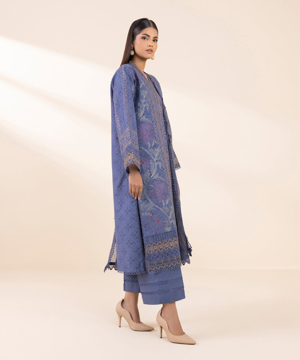 Sapphire 3 Piece Custom Stitched Suit - Blue - LB288604