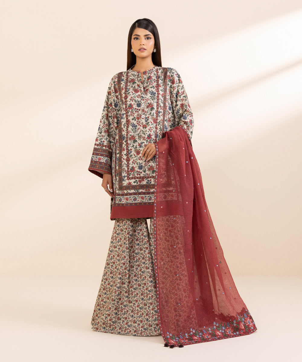 Sapphire 3 Piece Custom Stitched Suit - Red - LB288753