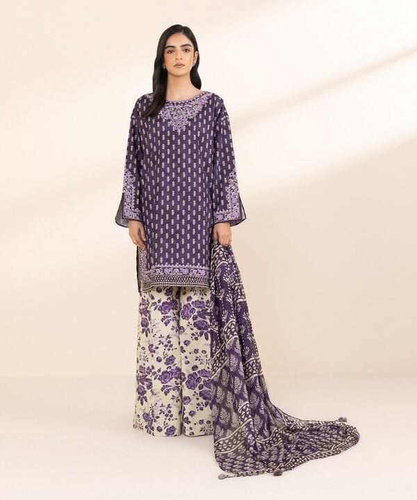 Sapphire 3 Piece Custom Stitched Suit - Purple - LB29303