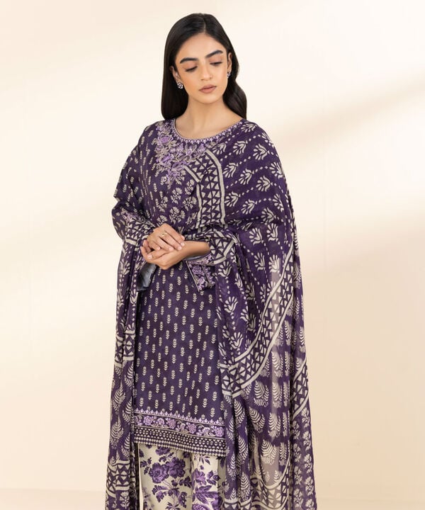 Sapphire 3 Piece Custom Stitched Suit - Purple - LB29303