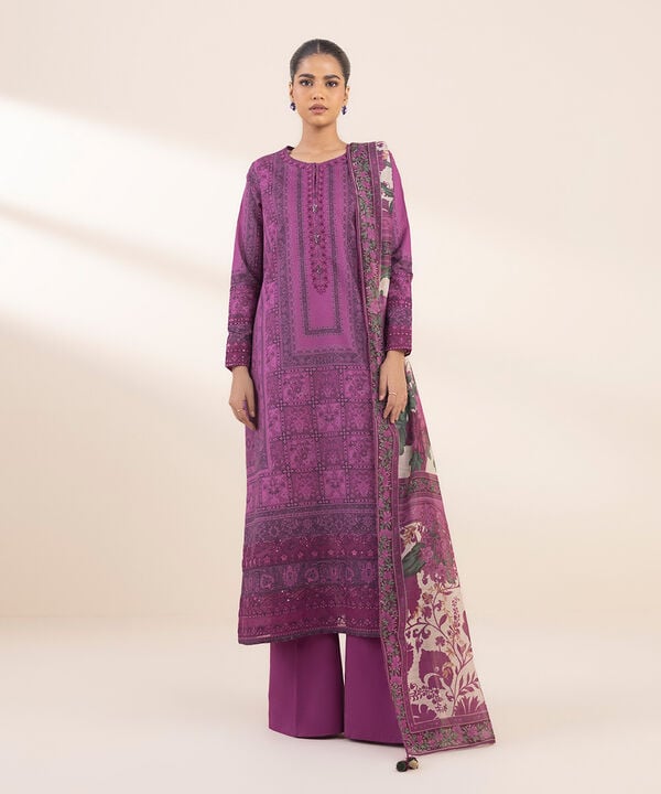 Sapphire 3 Piece Custom Stitched Suit - Purple - LB29276