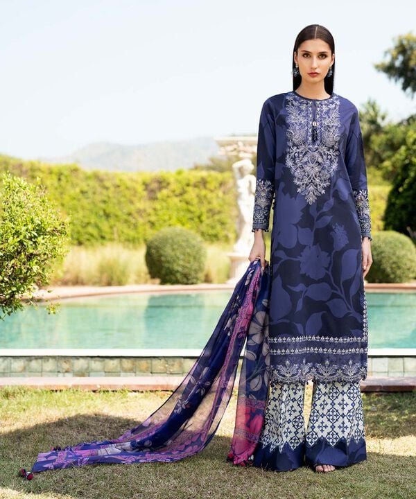 Sapphire 3 Piece Custom Stitched Suit - Blue - LB29260