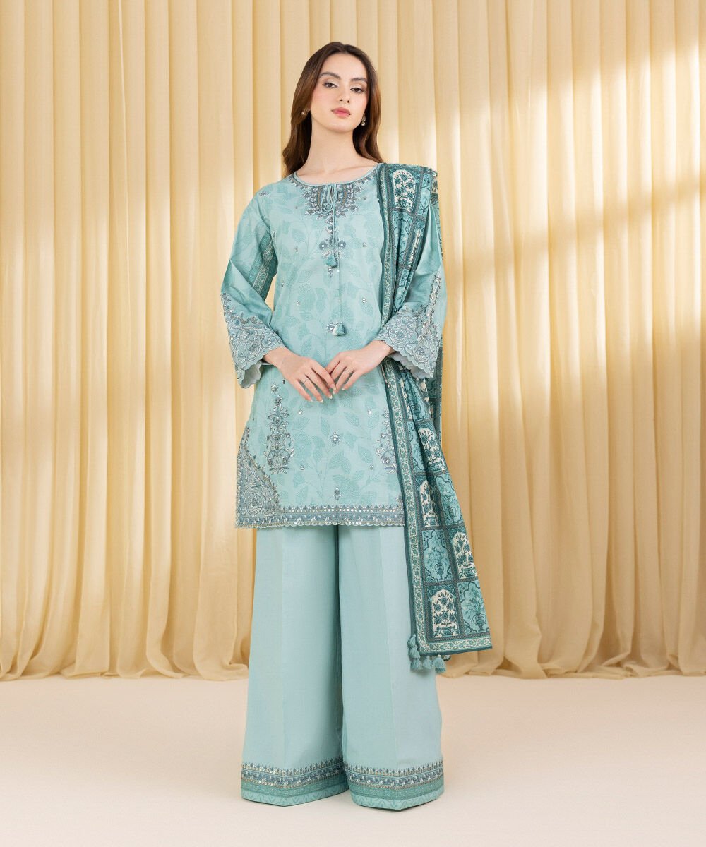 Sapphire 2 Piece Custom Stitched Suit - Aqua - LB30147