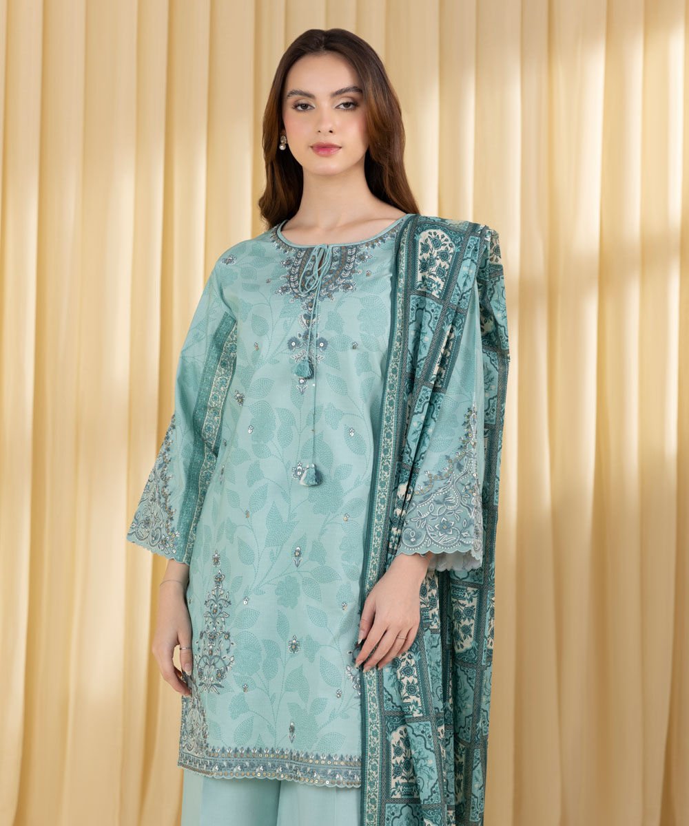 Sapphire 2 Piece Custom Stitched Suit - Aqua - LB30147