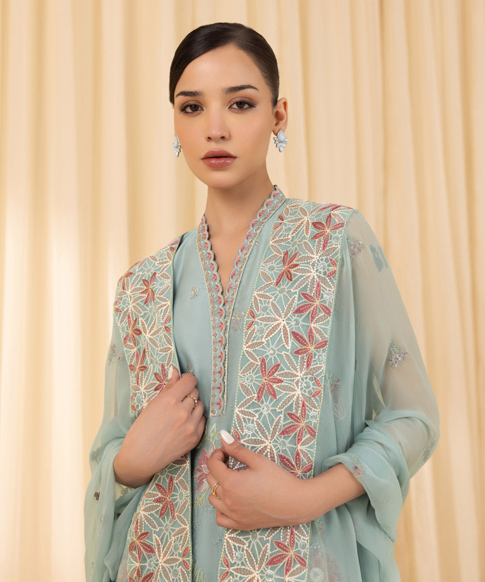 Sapphire 3 Piece Custom Stitched Suit - Blue - LB288163