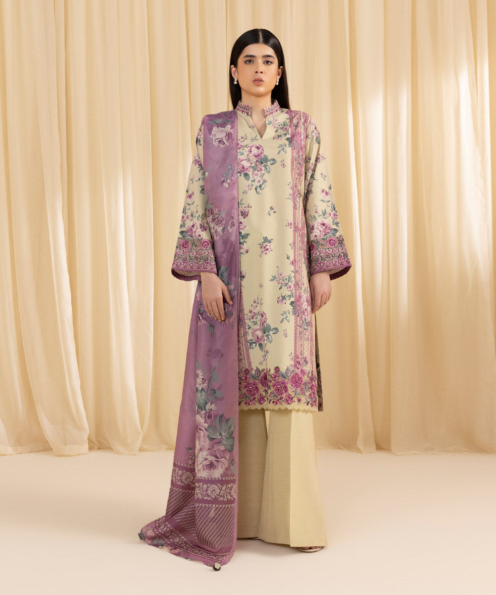 Sapphire 3 Piece Custom Stitched Suit - Beige - LB288145