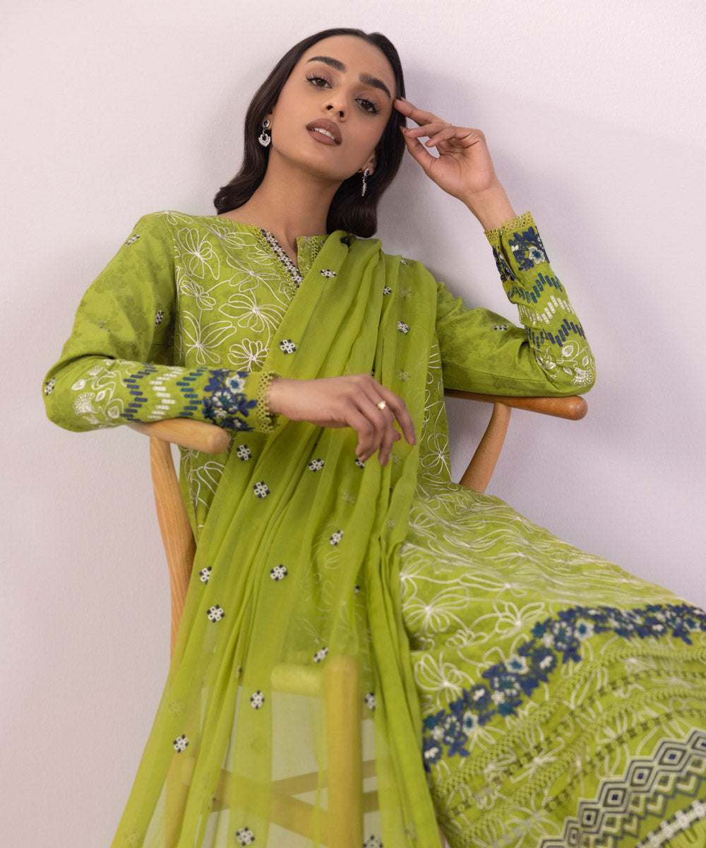 Sapphire 3 Piece Custom Stitched Suit - Green - LB287179