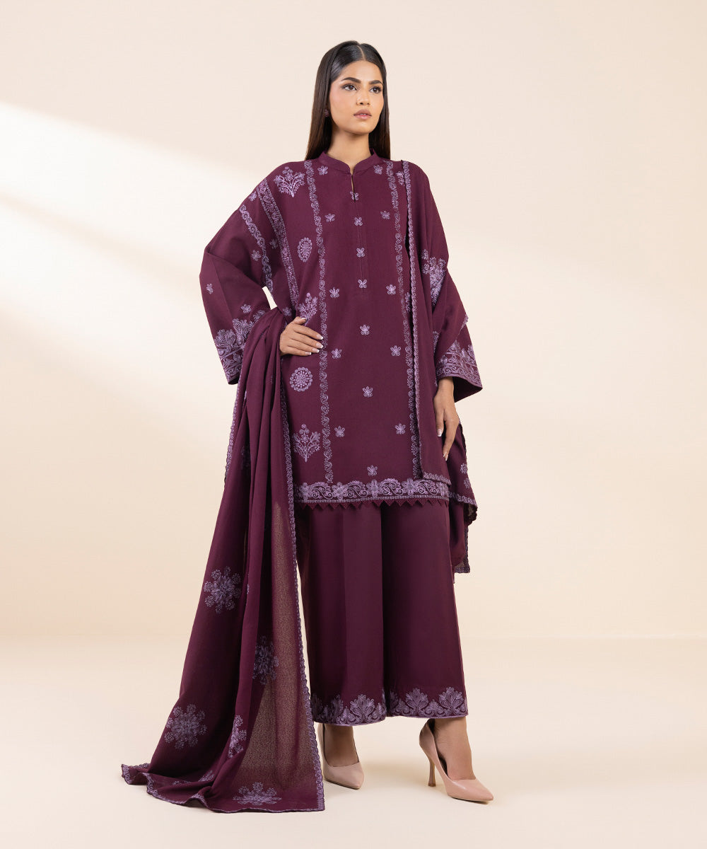 Libasco Sapphire 3 Piece Custom Stitched Suit - Purple - LB288736