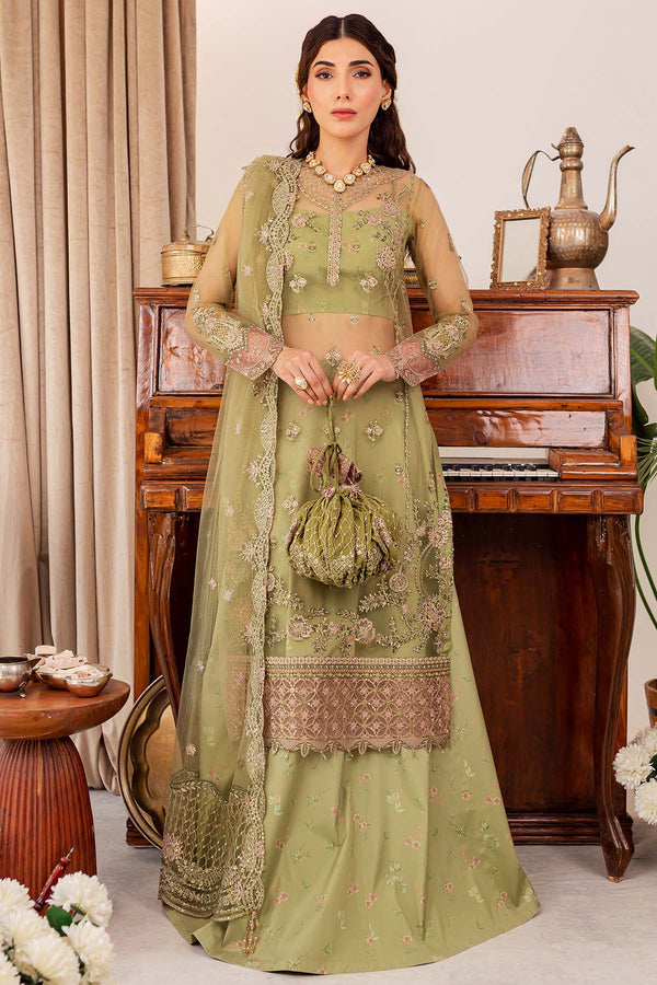 Farasha 3 Piece Custom Stitched Suit - Green - LB287453