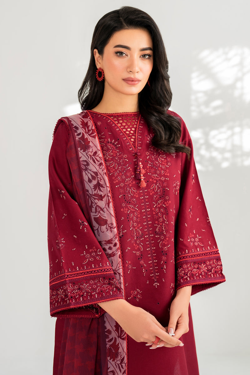 Jazmin 3 Piece Custom Stitched Suit - Red - LB30644