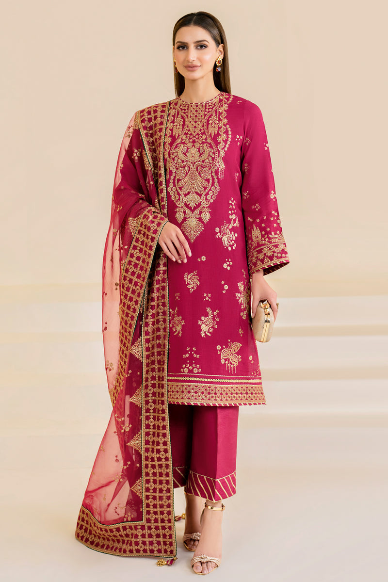 Jazmin 3 Piece Custom Stitched Suit - Pink - LB287439