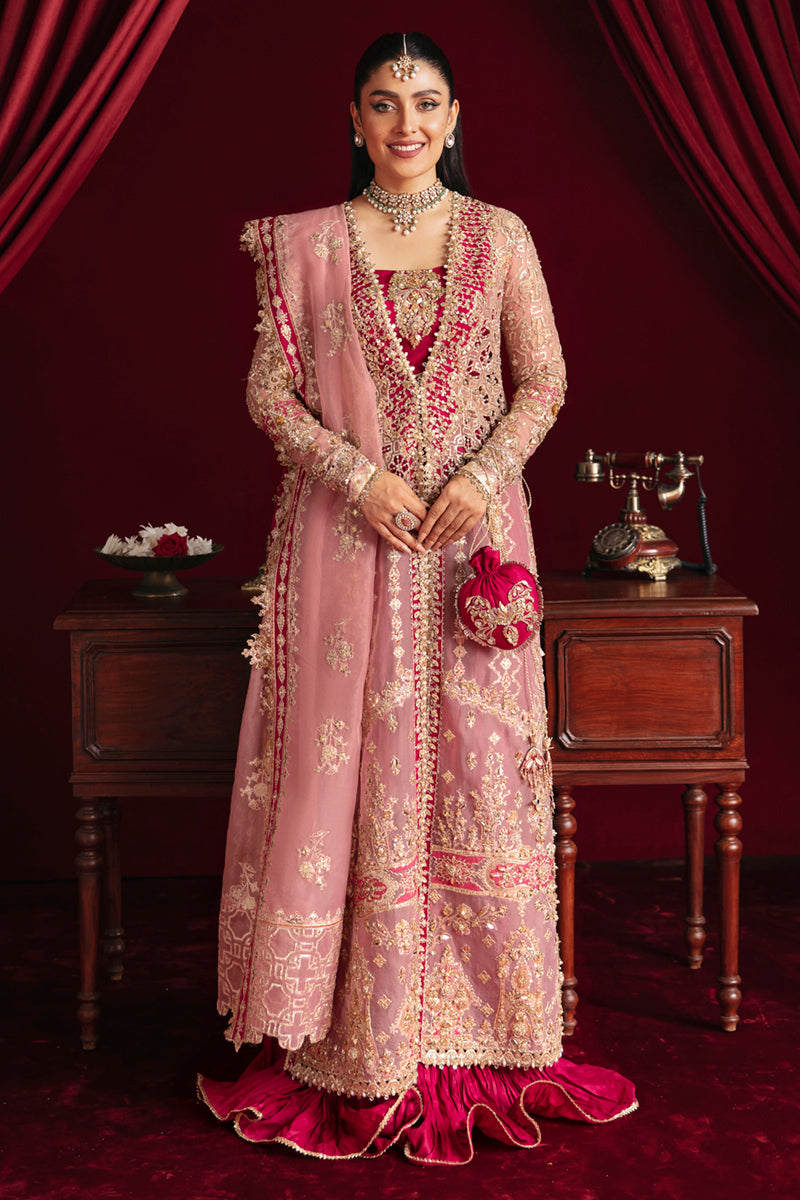 Qalamkar 3 Piece Custom Stitched Suit - Pink - LB28032