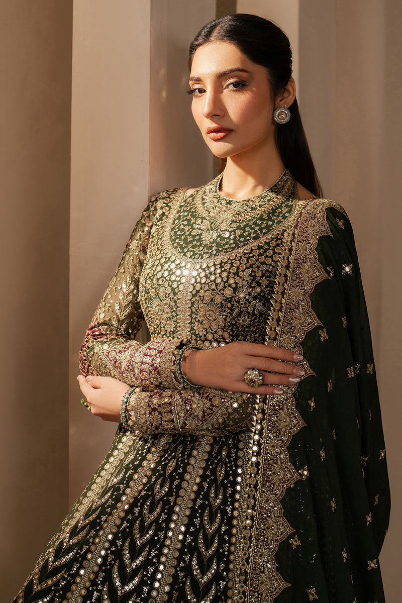 Jazmin 3 Piece Custom Stitched Suit - Green - LB29023