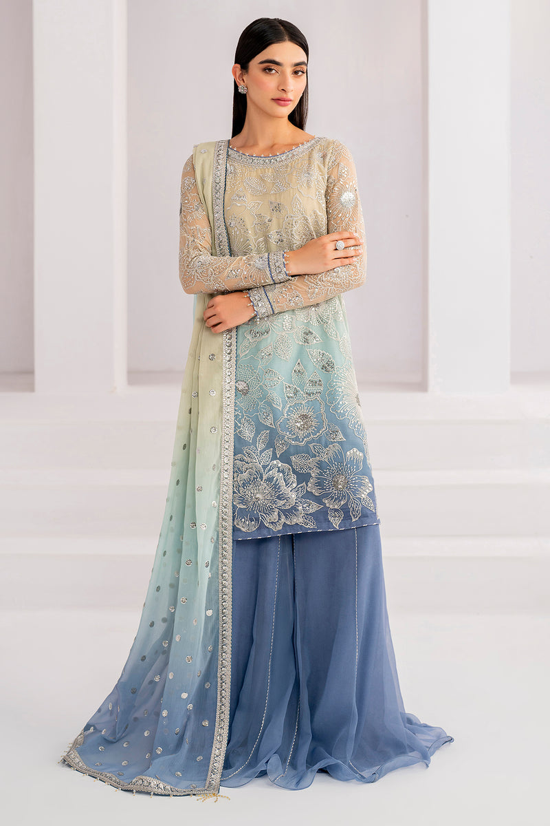 Jazmin 3 Piece Custom Stitched Suit - Blue - LB287862