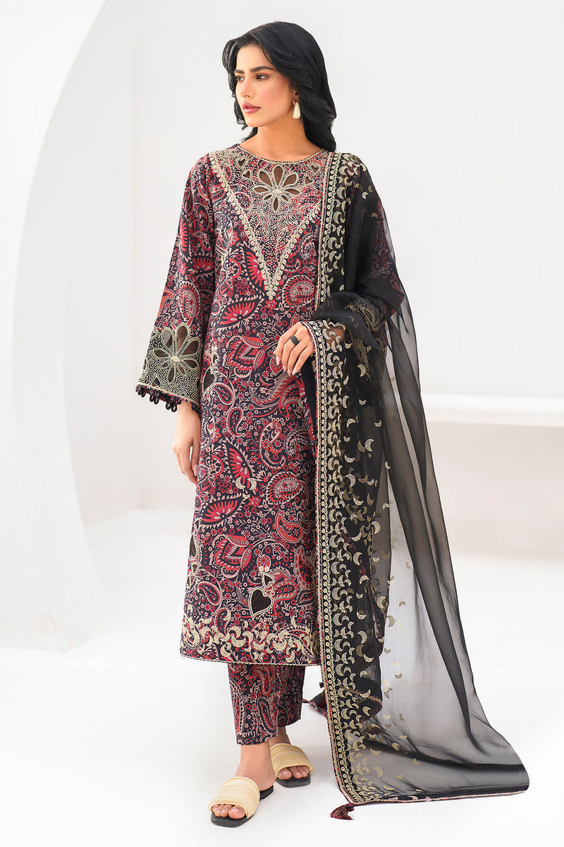 Jazmin 3 Piece Custom Stitched Suit - Black - LB287332