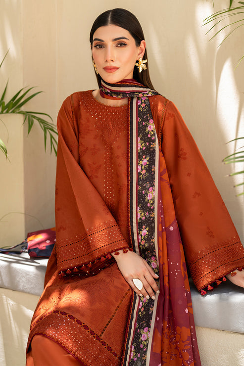 Jazmin 3 Piece Custom Stitched Suit - Orange - LB286786