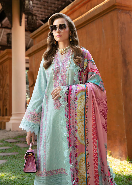 Kanwal Malik 3 Piece Custom Stitched Suit - Green - LB286488