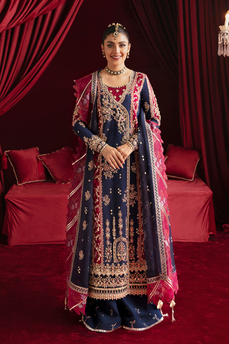 Qalamkar 3 Piece Custom Stitched Suit - Purple - LB28031