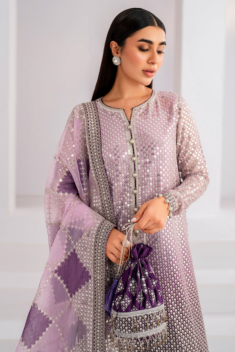 Jazmin 3 Piece Custom Stitched Suit - Purple - LB287865