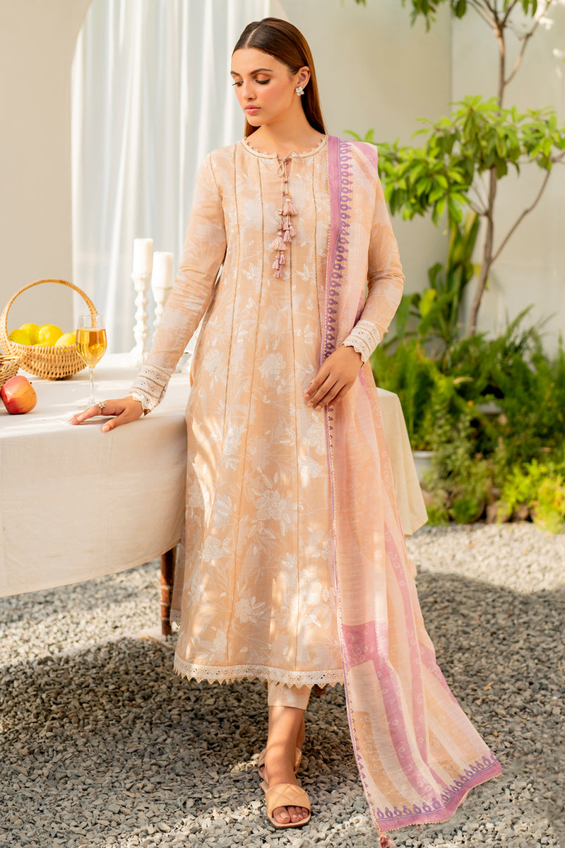 Jazmin 3 Piece Custom Stitched Suit - Peach - LB287327