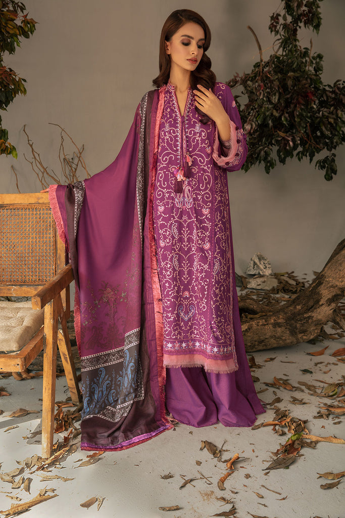 Sobia Nazir 3 Piece Custom Stitched Suit - Purple - LB285069