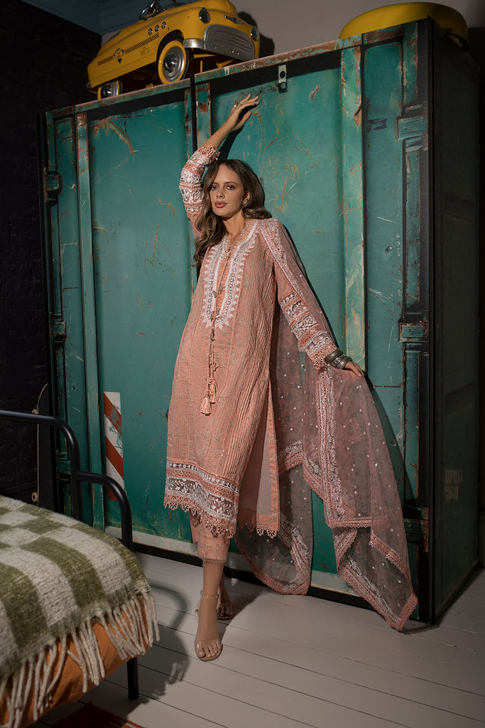 Sobia Nazir 3 Piece Custom Stitched Suit - Pink - LB285780