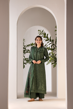 Libasco Sobia Nazir 3 Piece Custom Stitched Suit - Green - LB288913