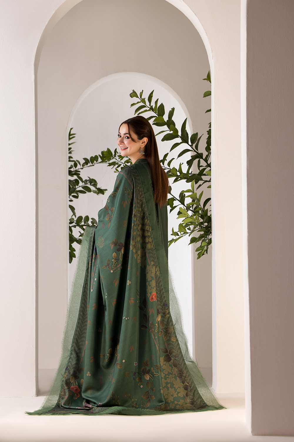 Sobia Nazir 3 Piece Custom Stitched Suit - Green - LB288913