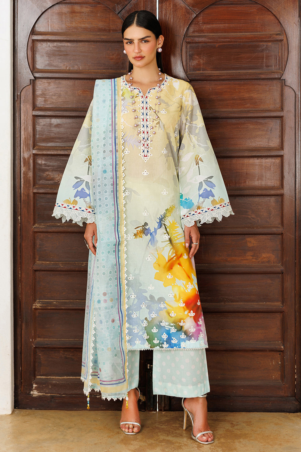 Jazmin 3 Piece Custom Stitched Suit - Beige - LB31331