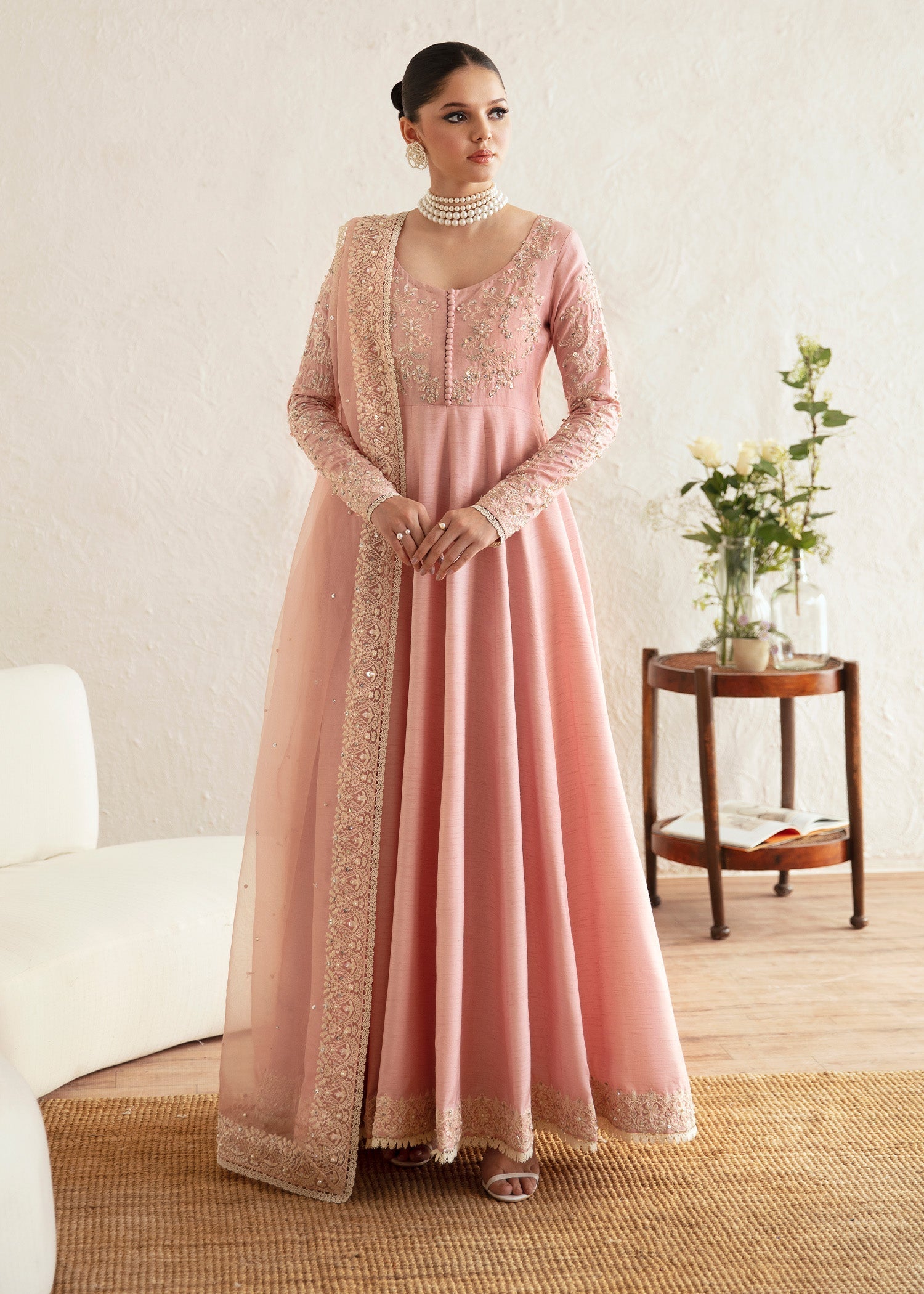 Kanwal Malik 3 Piece Pret Suit - Pink - LB287407