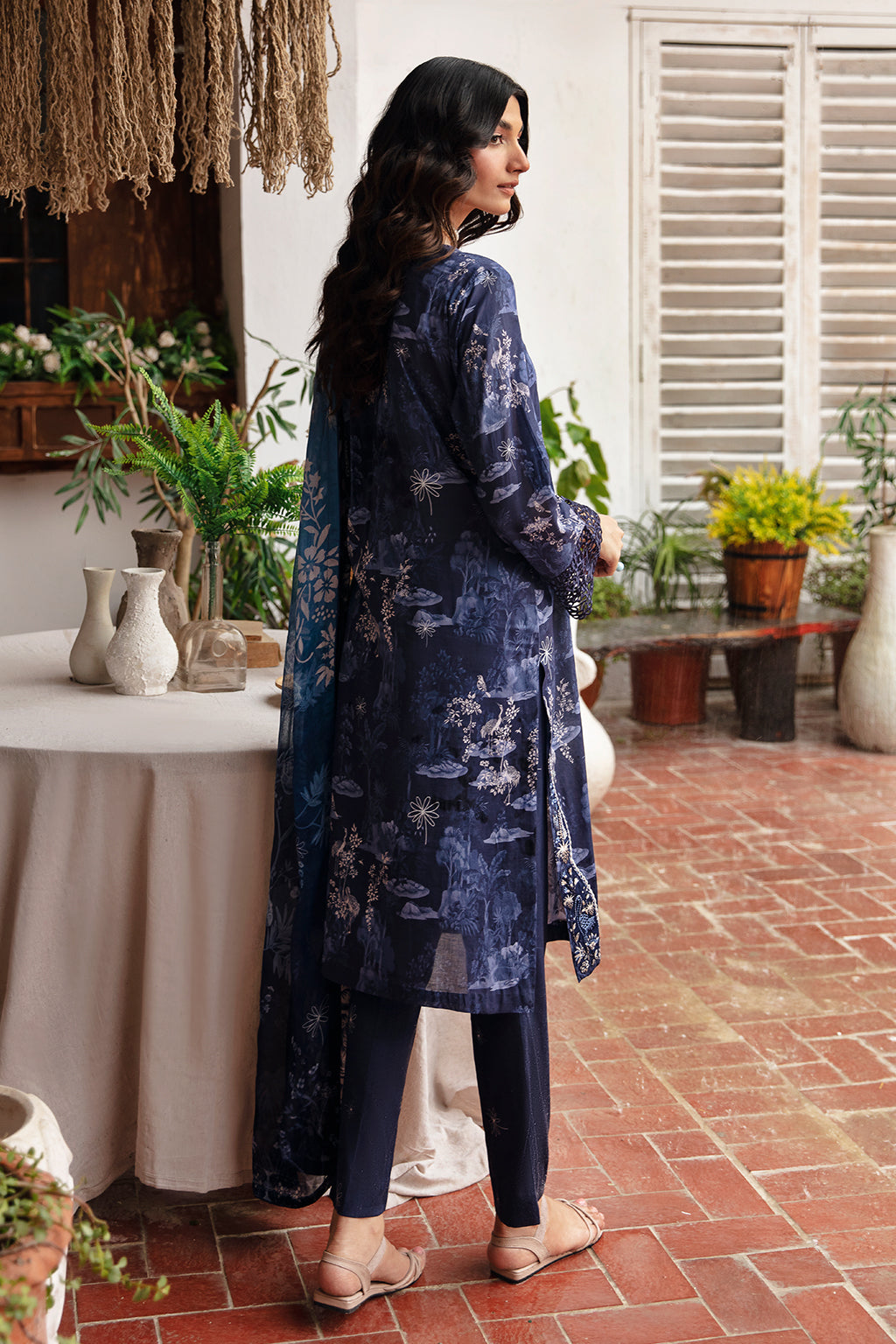 Ramsha 3 Piece Custom Stitched Suit - Blue - LB285967