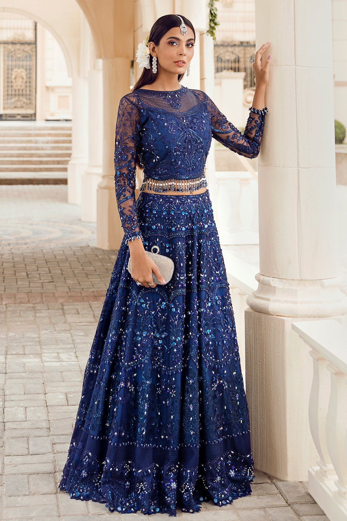 Reign 3 Piece Custom Stitched Suit - Blue - LB22347