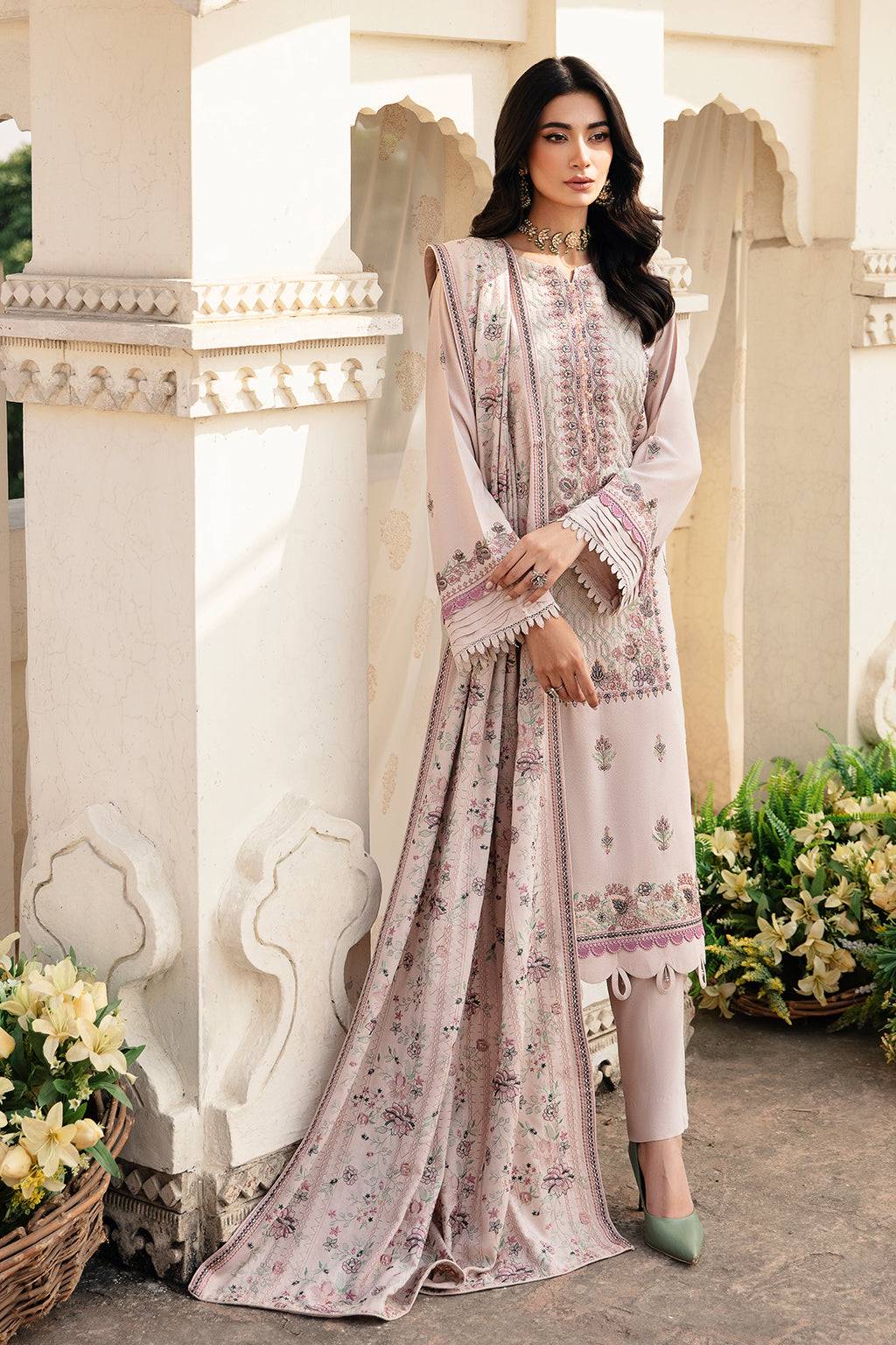 Ramsha 3 Piece Custom Stitched Suit - Purple - LB285227