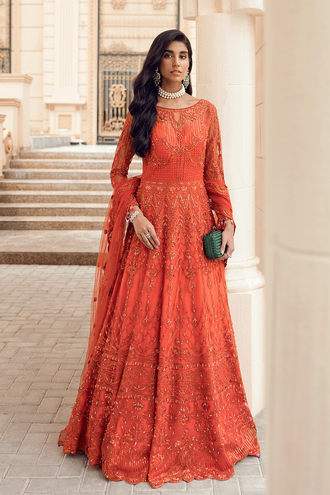 Reign 3 Piece Custom Stitched Suit - Orange - LB22350