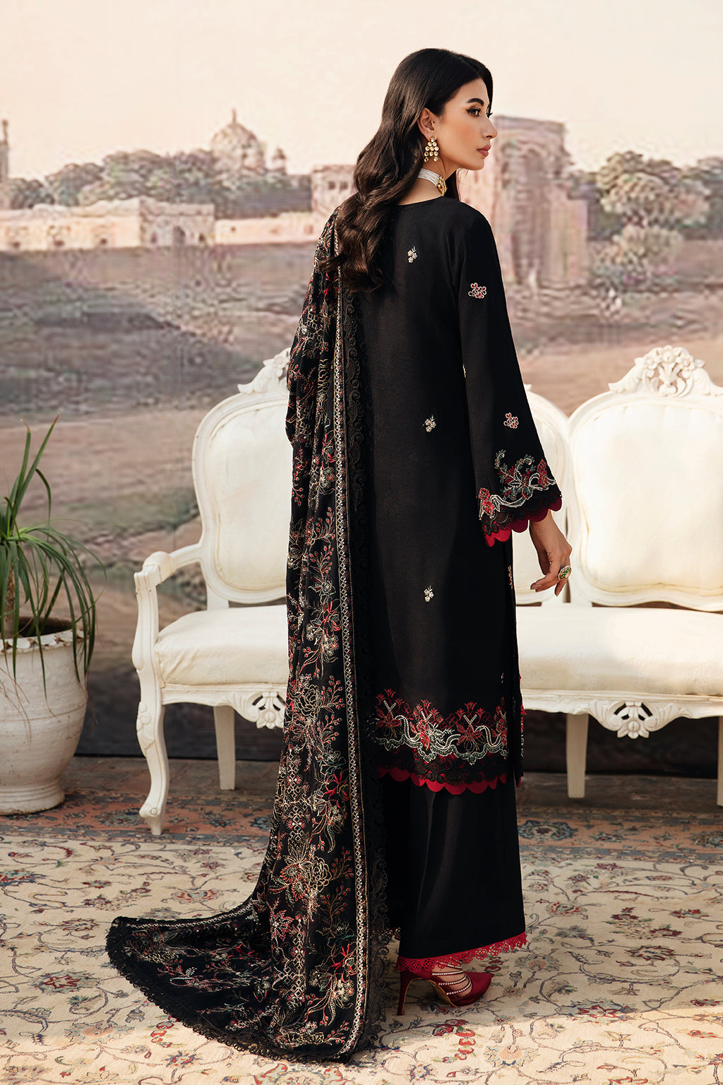 Ramsha 3 Piece Custom Stitched Suit - Black - LB285226