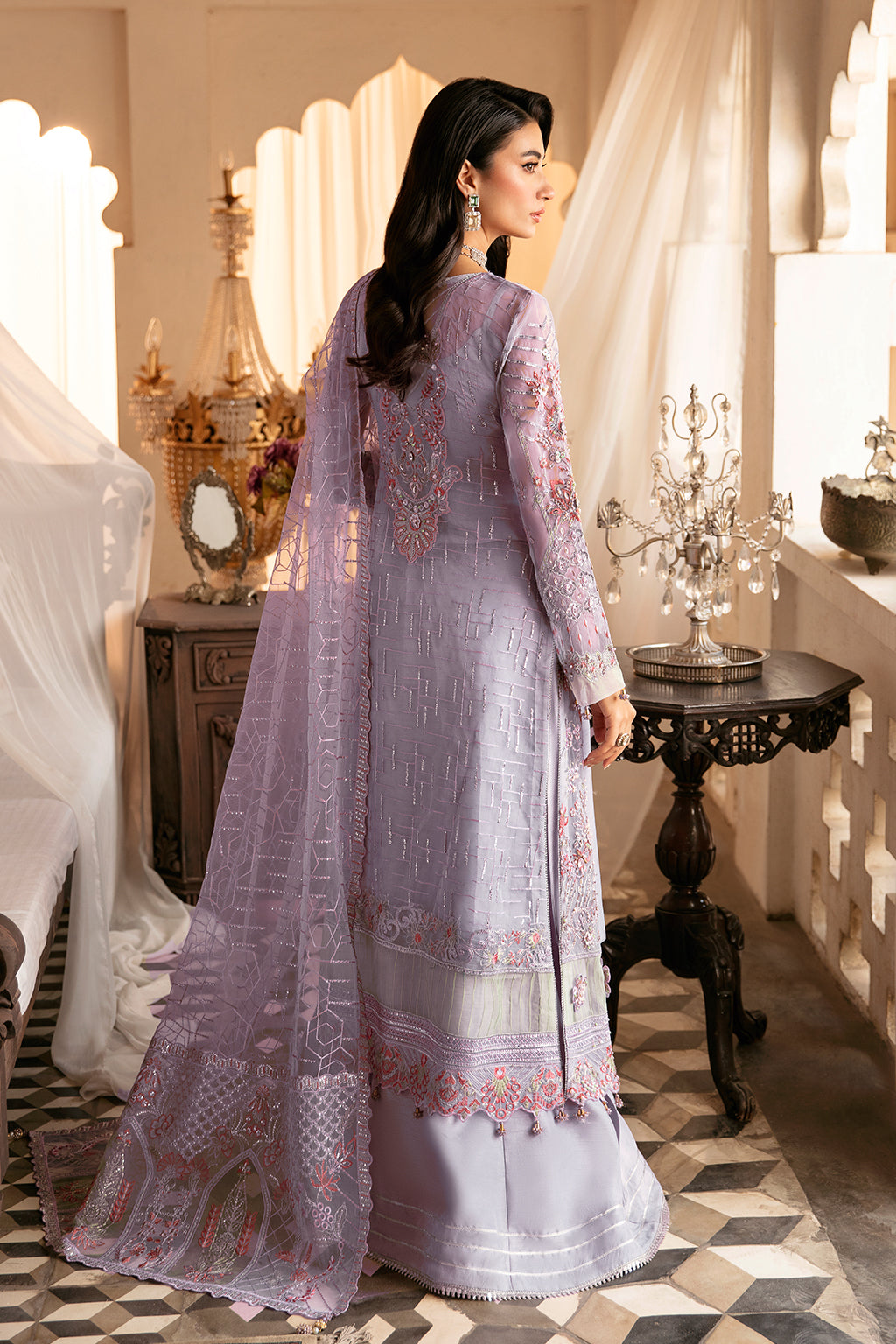 Ramsha 3 Piece Custom Stitched Suit - Purple - LB285262