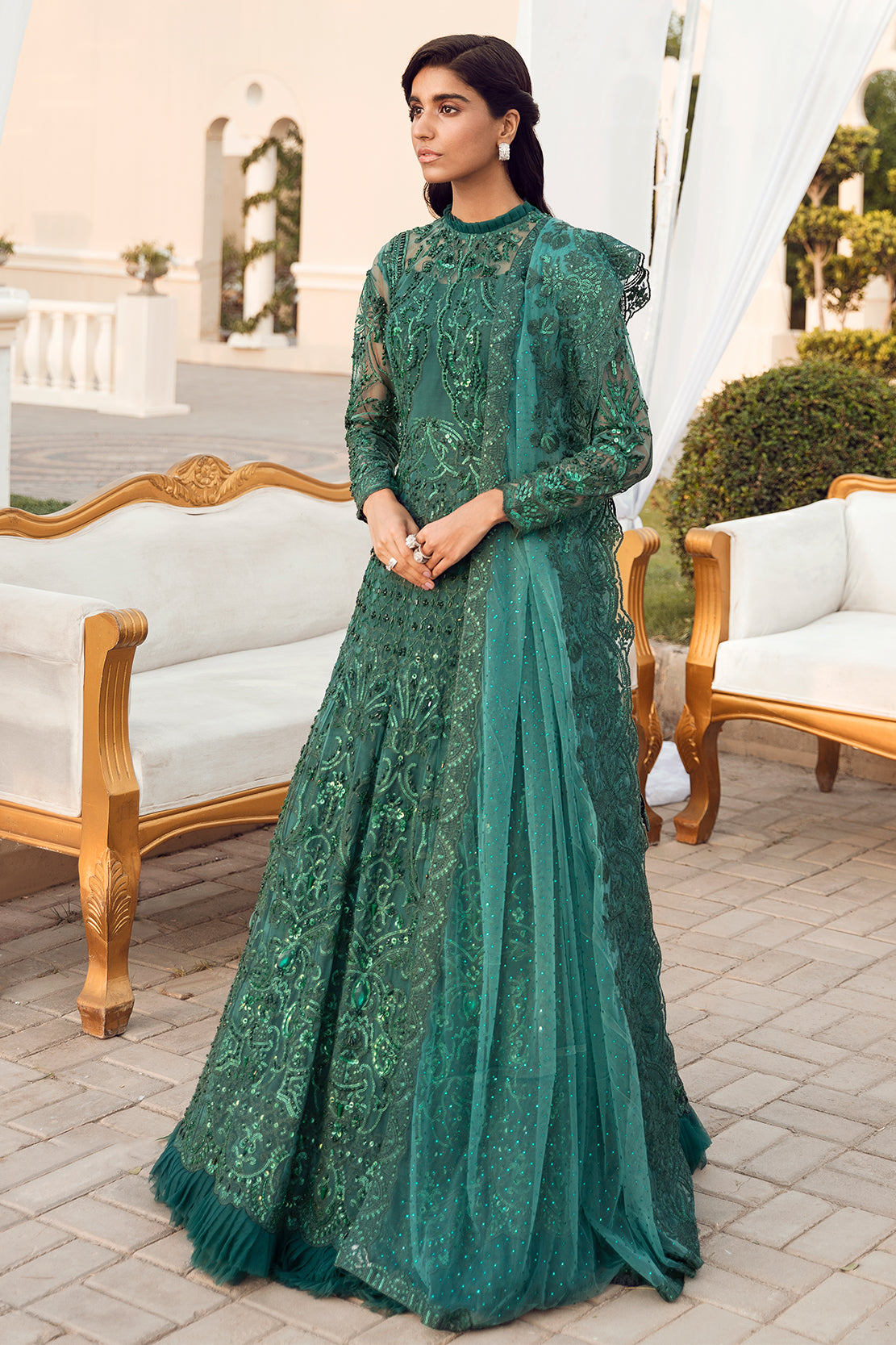 Reign 3 Piece Custom Stitched Suit - Green - LB22349